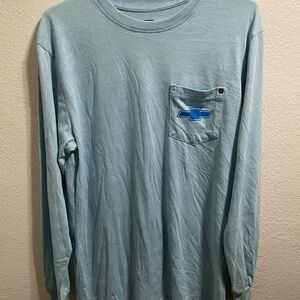 Vintage Chevy Camaro size S graphic blue long sleeve shirt 1971 gm